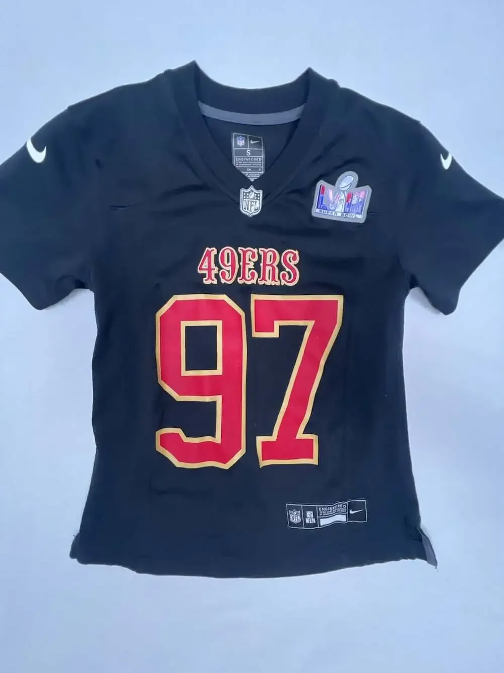 Nike Youth San Francisco 49ers Nick Bosa #97 Super Bowl Game Jersey